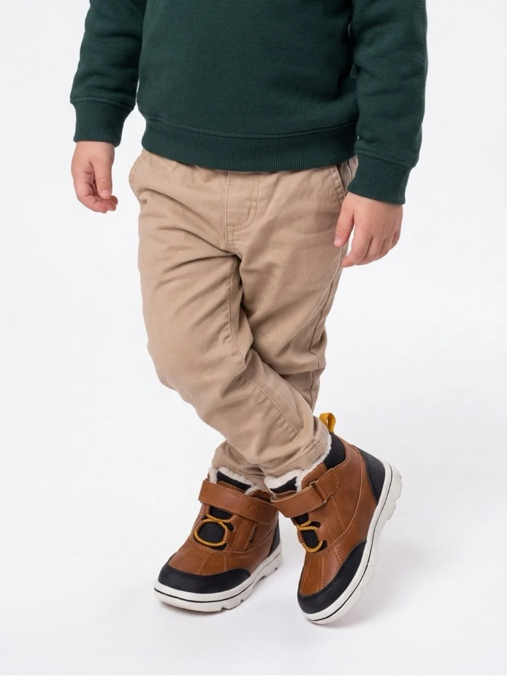 Kids Brown Fleece-Lined Winter Boots - Unbranded size 9